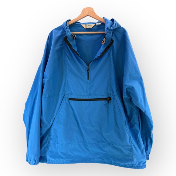 L.L. Bean Other - Vintage L.L. Bean 90s Anorak Men’s Pullover 1/2 Zip Hoodie Blue | Sz XL